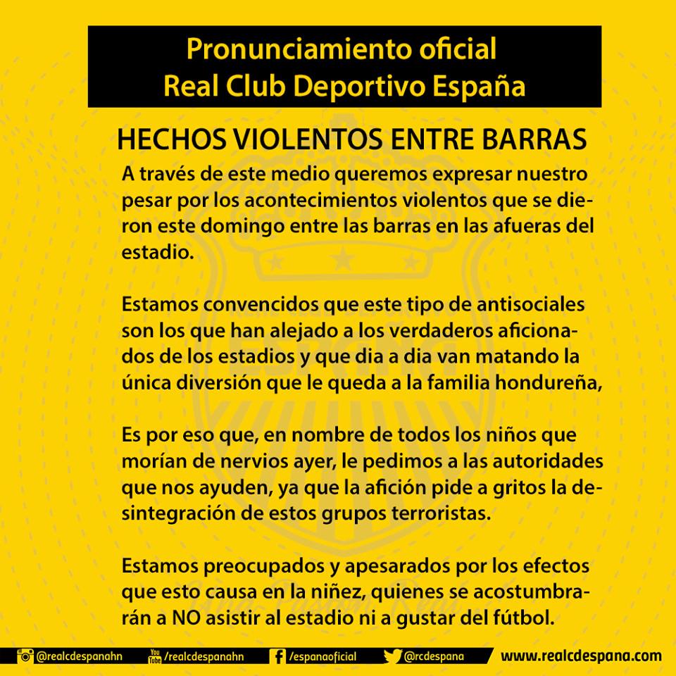 comunicado españa