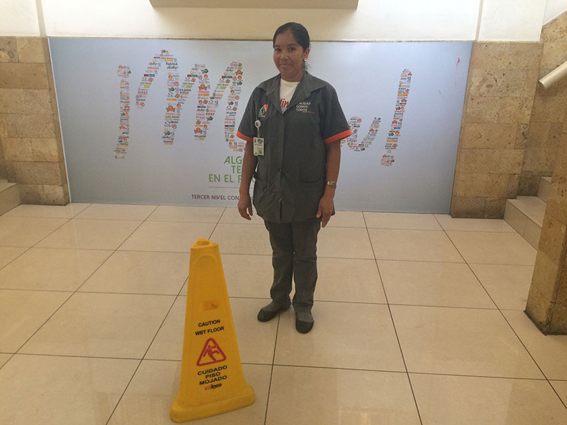 Maritza, en sus labores diarias.