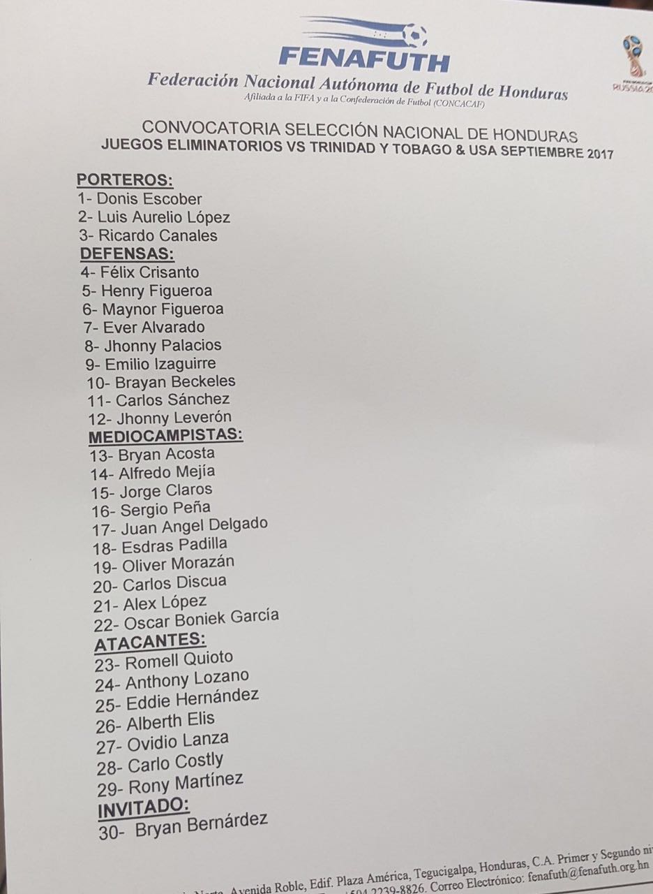 Convocatoria de la H
